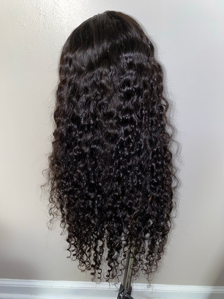 Deep Wave Lace Closure Human Hair Wig - Main Line