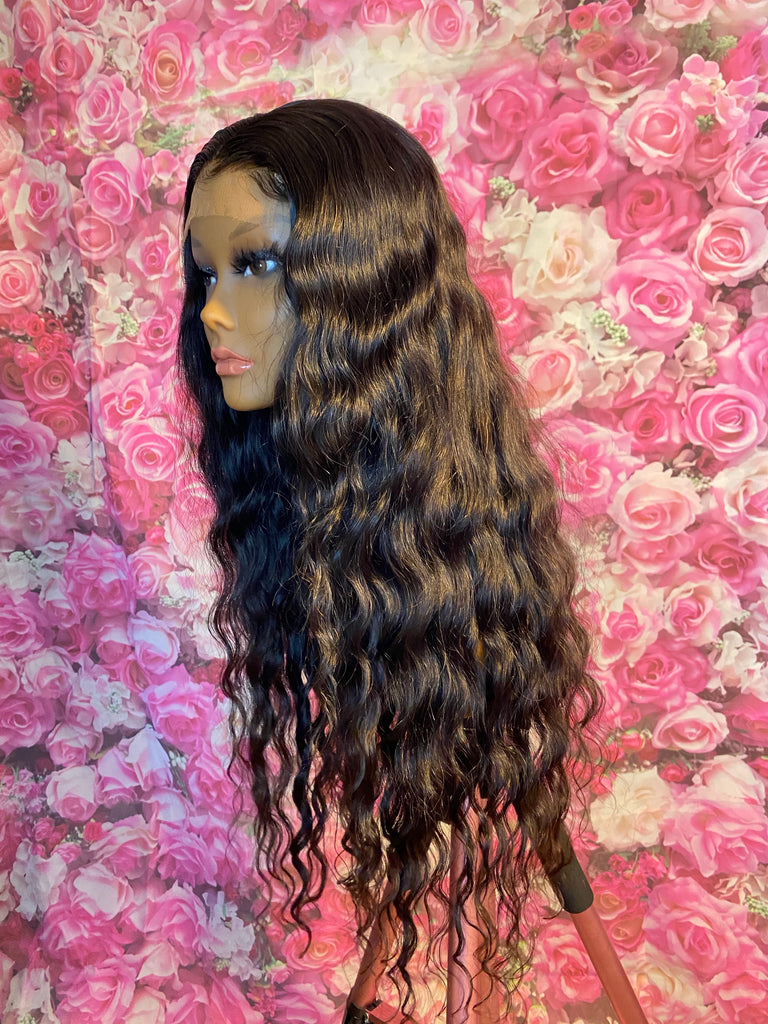 HD Lace Indian Wavy Closure Human Hair Wig - Luxury Line