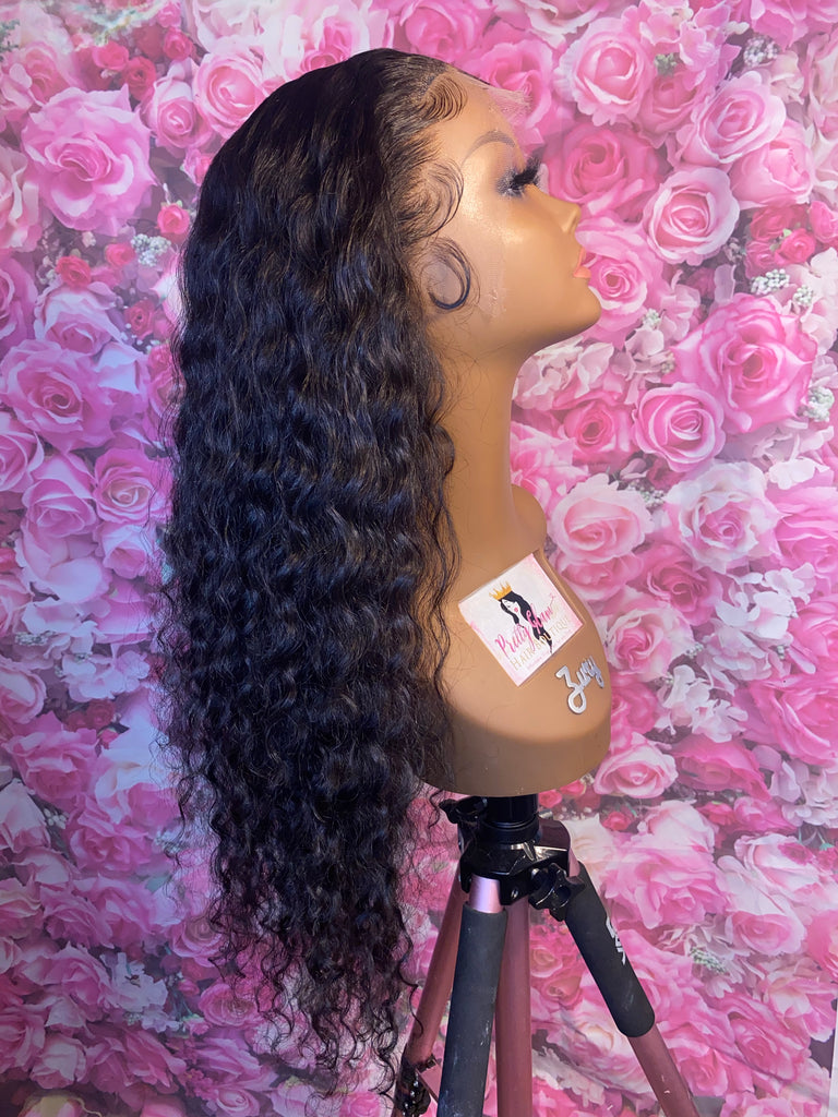 Deep Wave Human Hair HD Lace Front Wig - Main Line