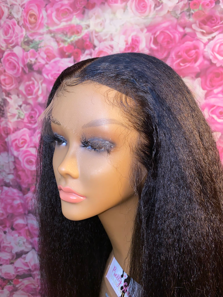 Indian Kinky Straight Human Hair HD Lace Front Wig - Luxury Line