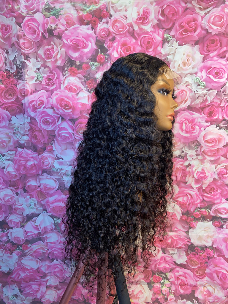 HD Lace Indian Deep Curly Closure Human Hair Wig - Luxury Line