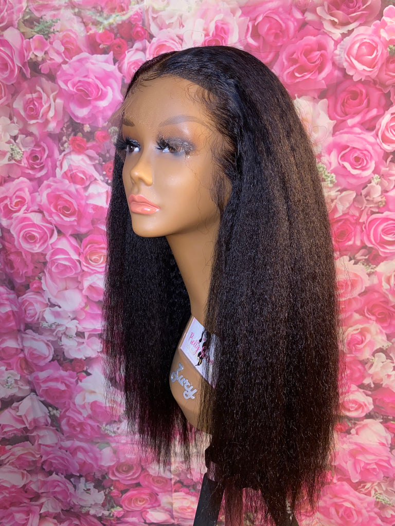 Indian Kinky Straight Human Hair HD Lace Front Wig - Luxury Line