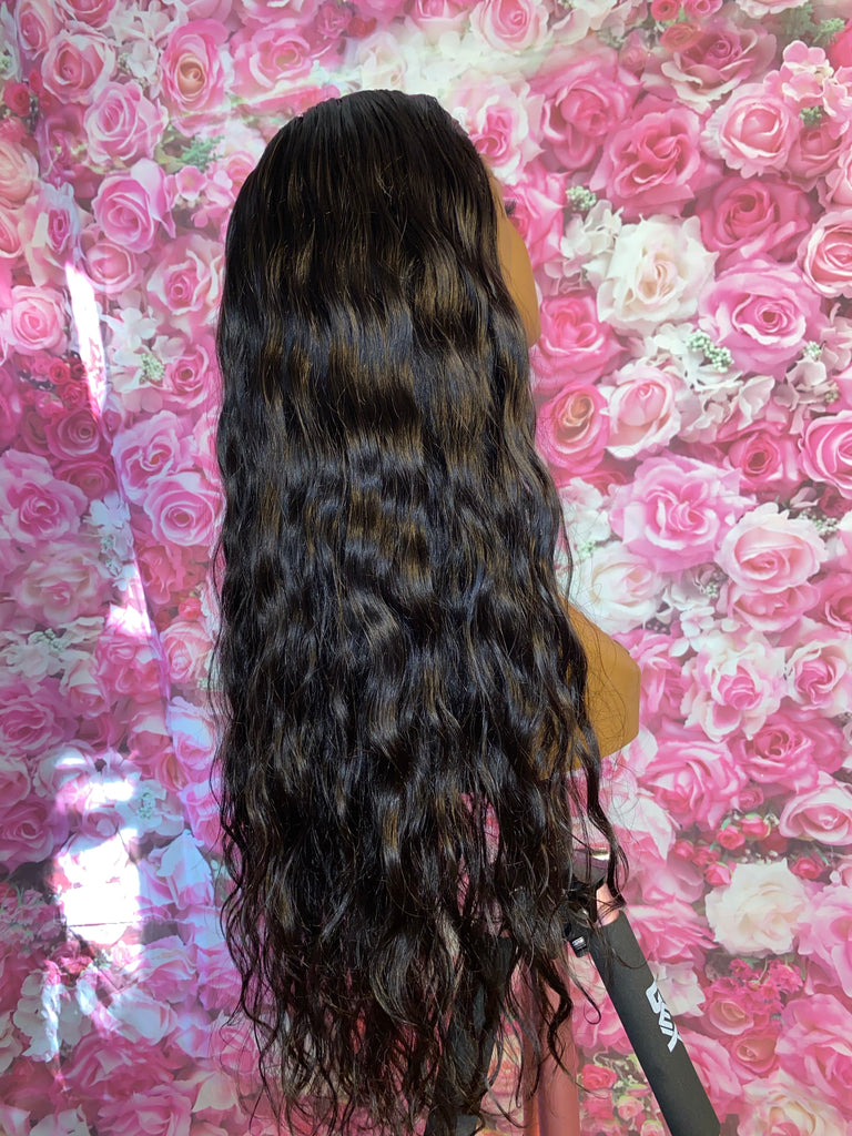 Natural Wave Human Hair Lace Front Wig - Main Line