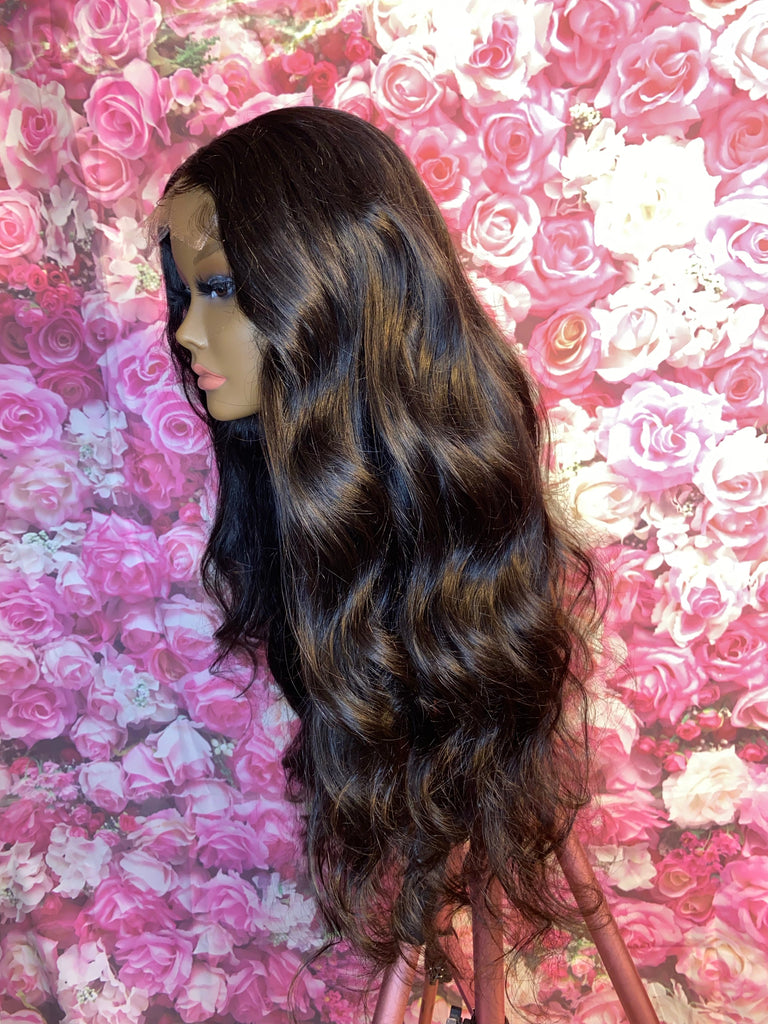 22” Indian Body Wave Human Hair 5x5 HD Lace Closure Unit
