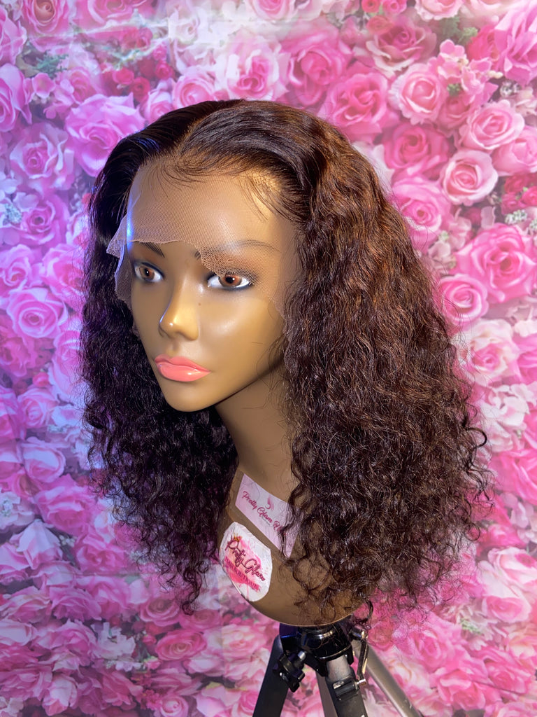 14” Brazilian Deep Wave Human Hair Lace Front Unit