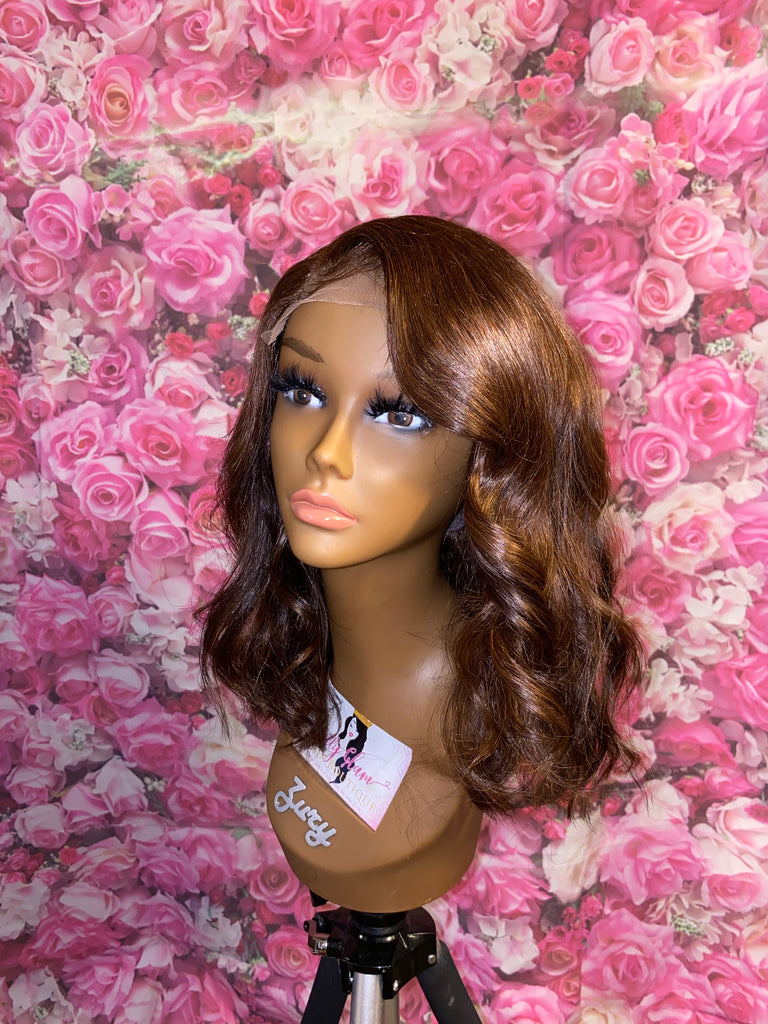 14” Body Wave (curled) Human Hair Lace Closure Unit (Main Line)