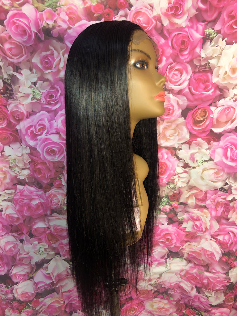 Straight Human Hair Lace Closure Wig - Main Line