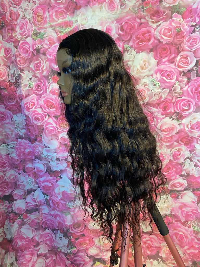 HD Lace Indian Wavy Closure Human Hair Wig - Luxury Line