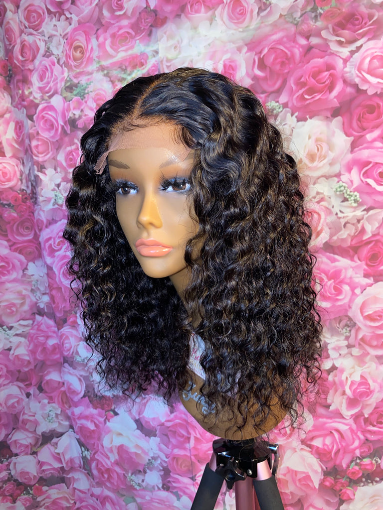 14” Deep Wave Human Hair Lace Closure Unit Affordable Line