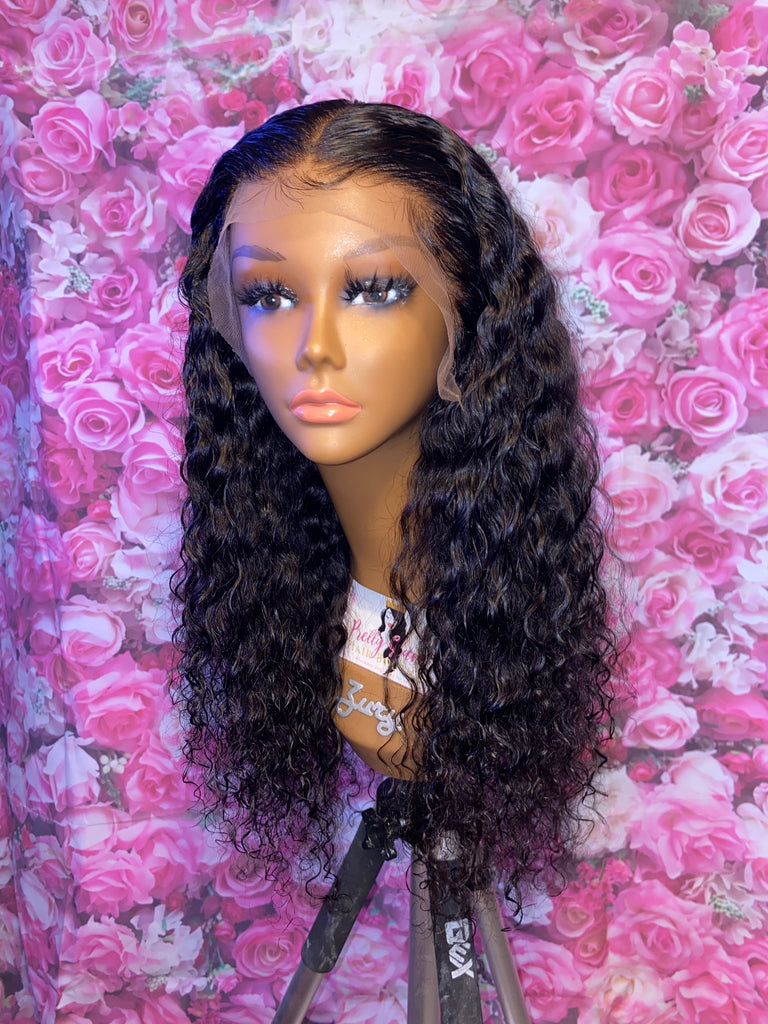 Glueless 18” Deep Body Wave Human Hair Lace Frontal Unit - Main Line