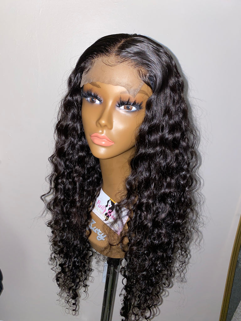 Deep Wave Lace Closure Human Hair Wig - Main Line