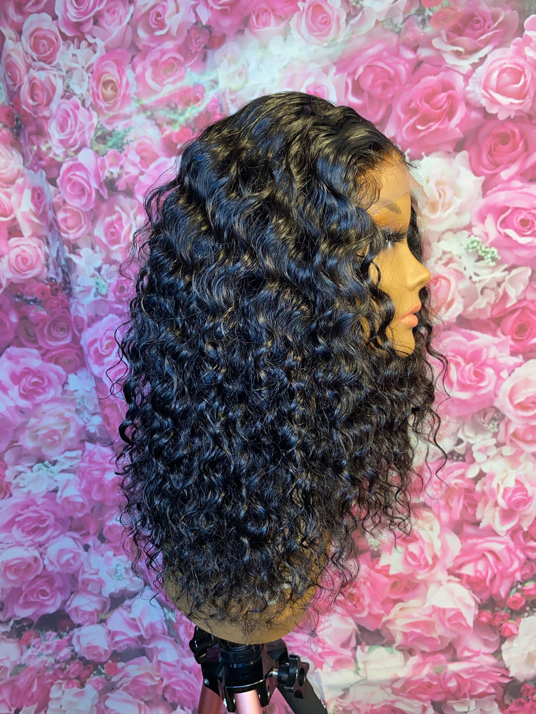 14” Deep Wave Human Hair Lace Closure Unit Affordable Line