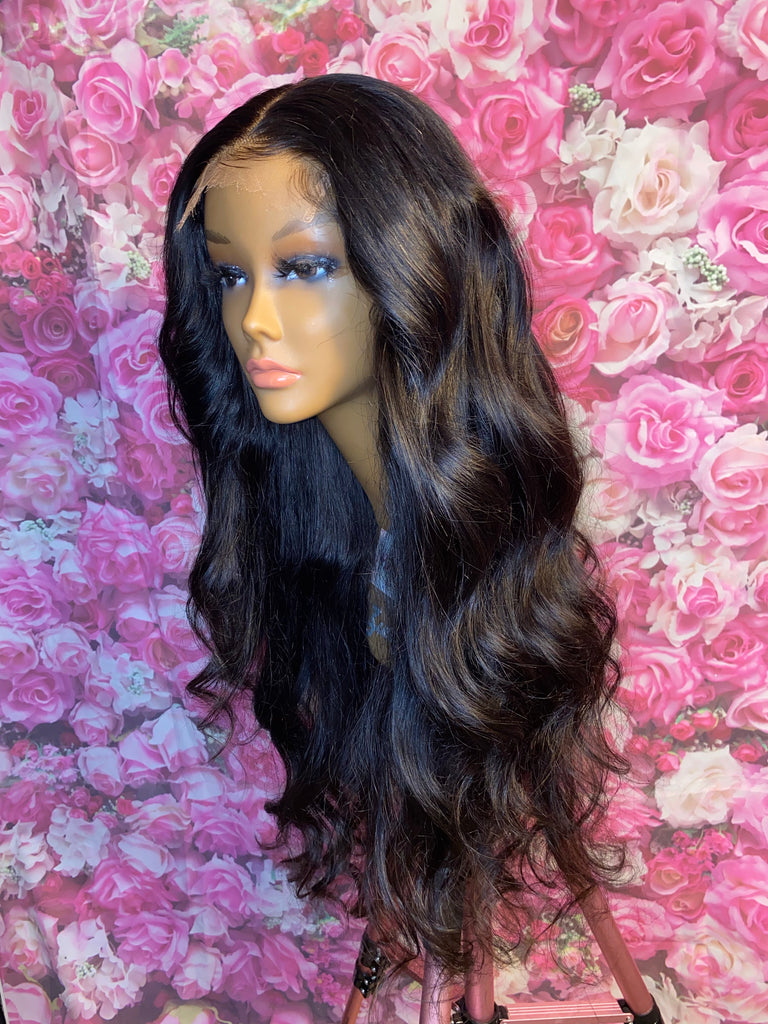 HD Lace Indian Body Wave Closure Human Hair Wig - Luxury Line