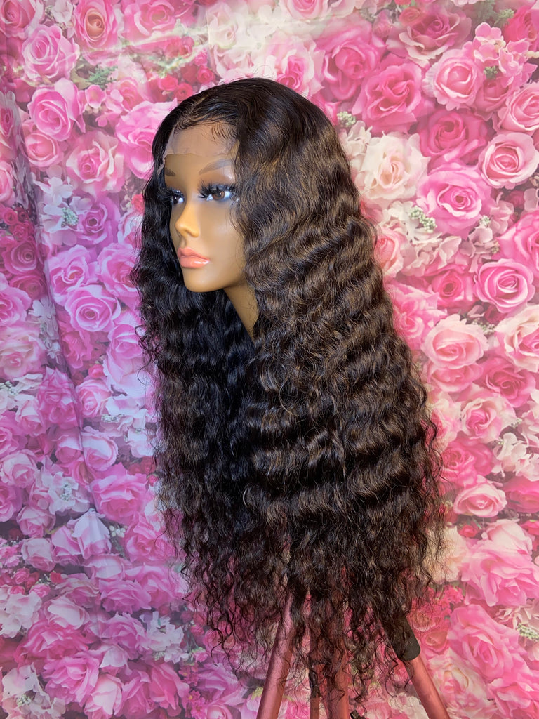 HD Lace Indian Curly Closure Human Hair Wig - Luxury Line