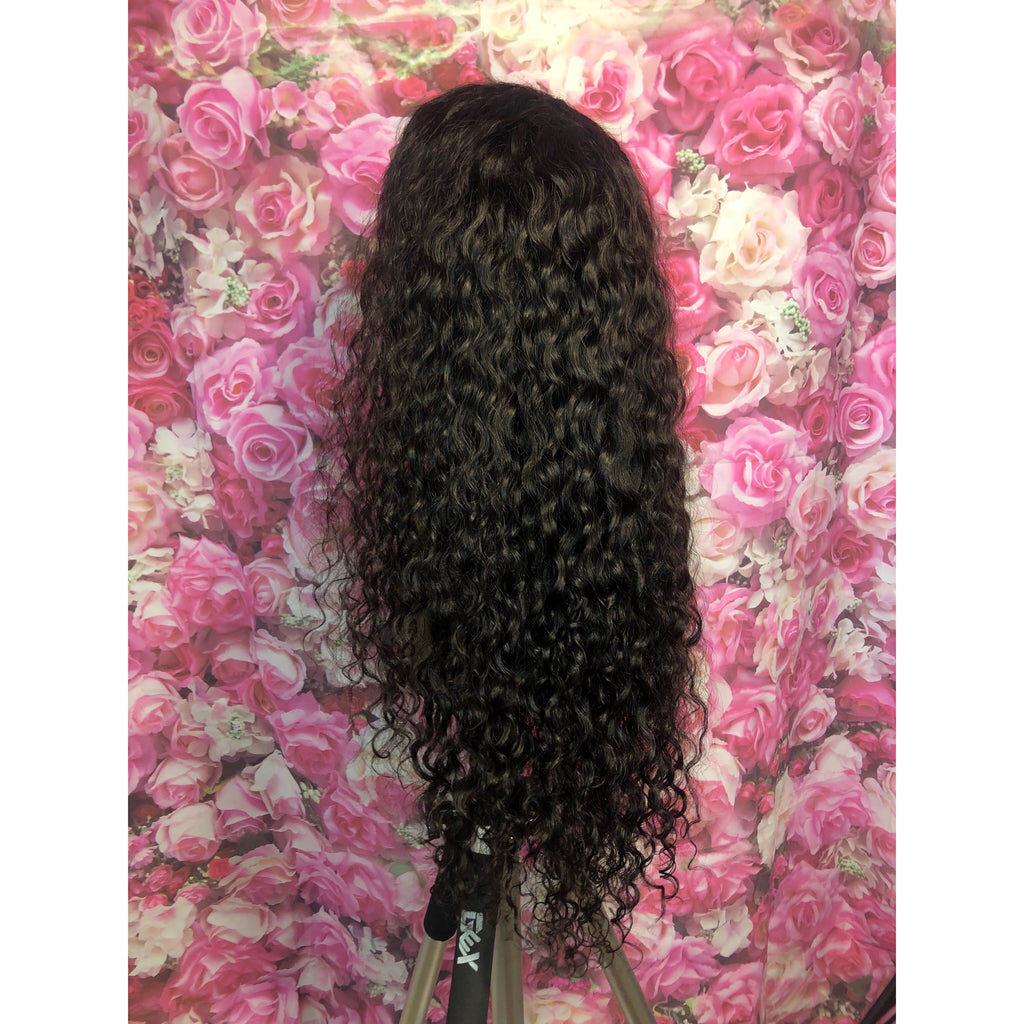 24” Deep Wave Human Hair Lace Front Unit