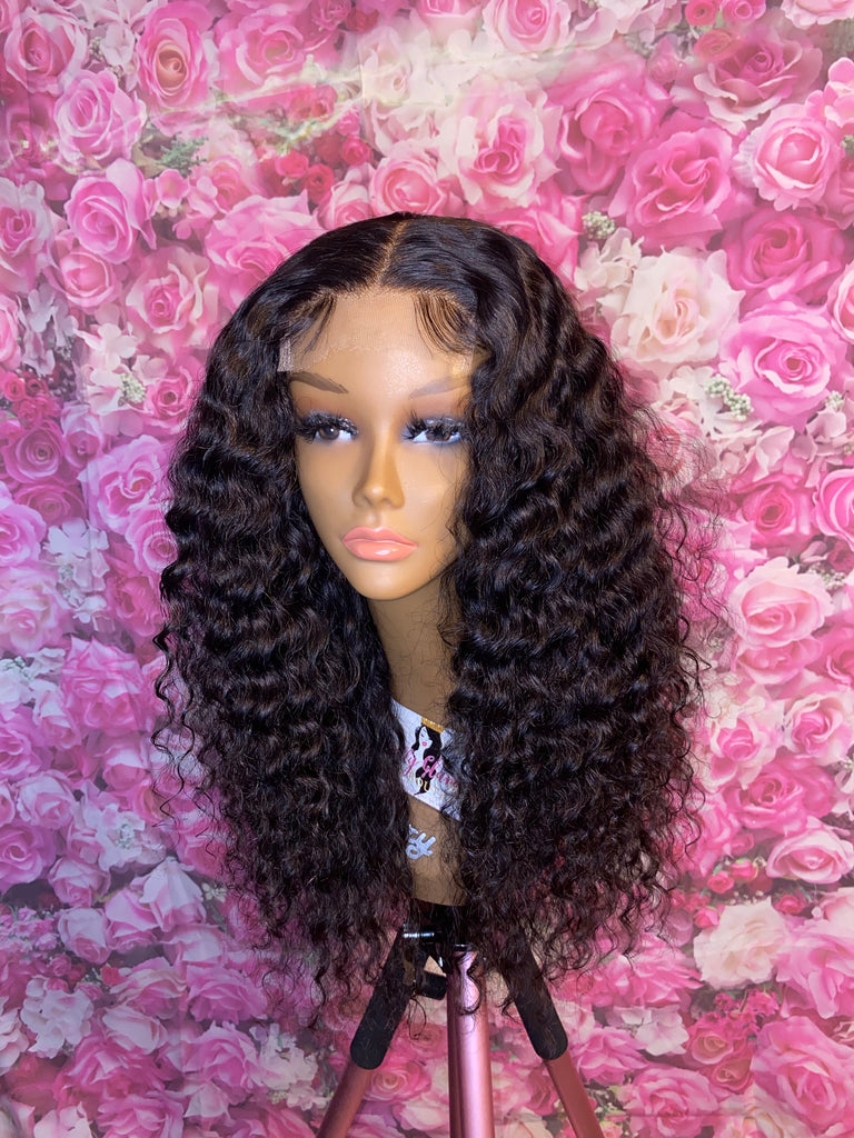 HD Lace Indian Curly Closure Human Hair Wig - Luxury Line