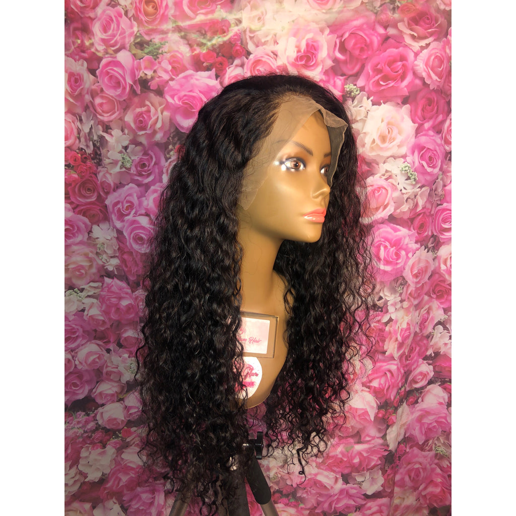 24” Deep Wave Human Hair Lace Front Unit