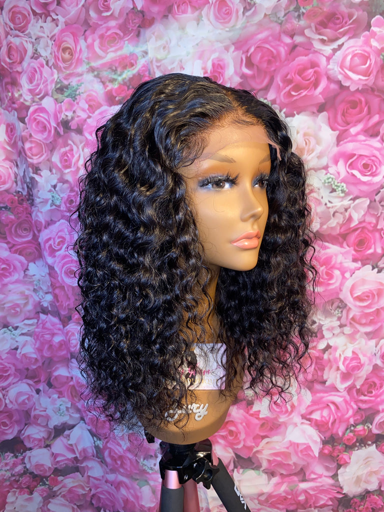 14” Deep Wave Human Hair Lace Closure Unit Affordable Line