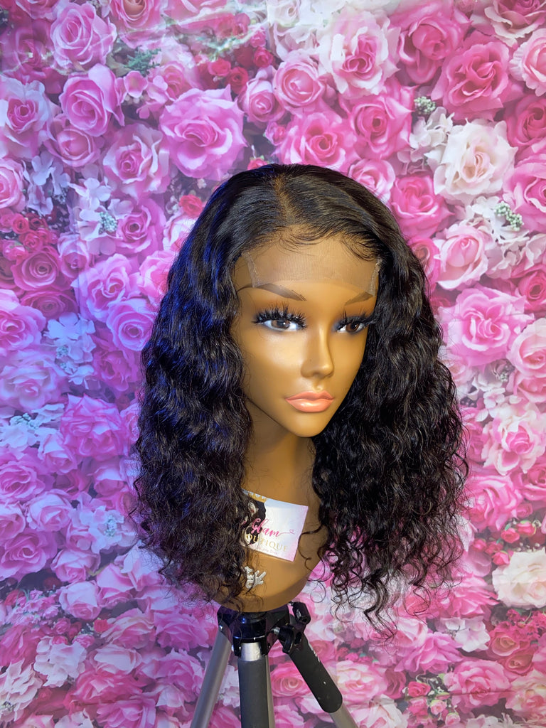 Deep Wave Lace Closure Human Hair Wig - Main Line