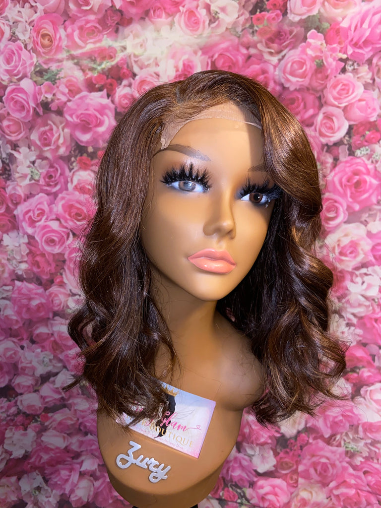 14” Body Wave (curled) Human Hair Lace Closure Unit (Main Line)