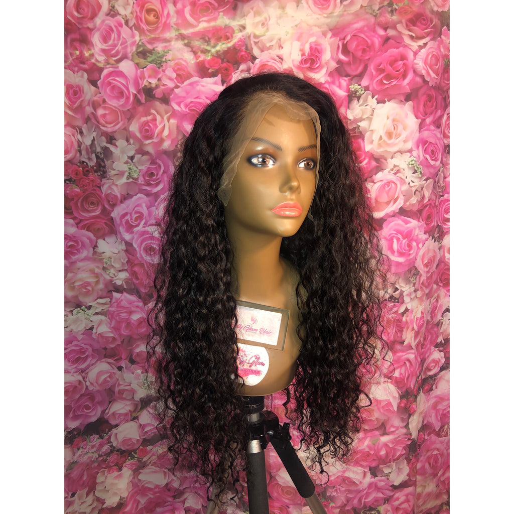 24” Deep Wave Human Hair Lace Front Unit