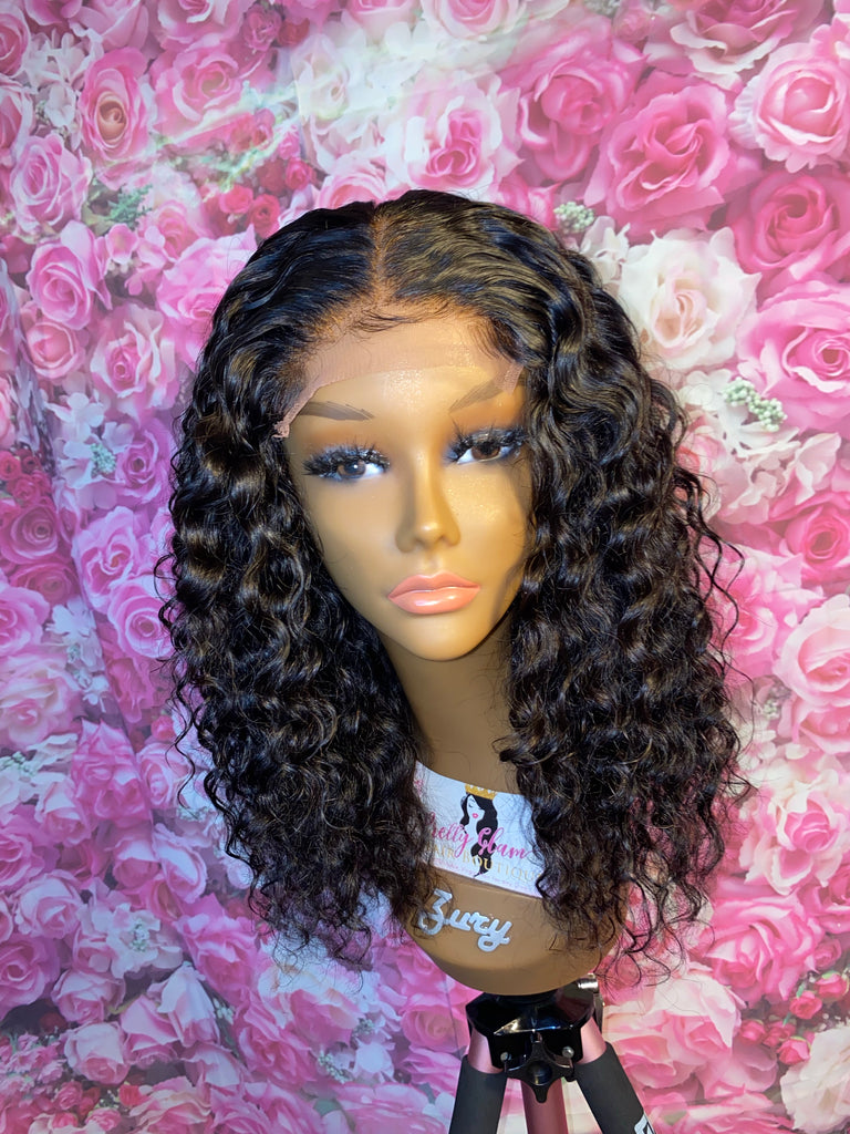 14” Deep Wave Human Hair Lace Closure Unit Affordable Line