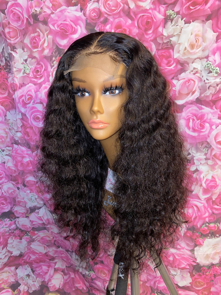 Deep Loose Wave Human Hair Lace Closure Wig - Main Line