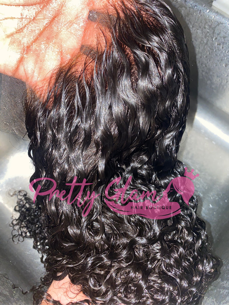Deep Curly Human Hair HD Lace Front Wig - Main Line