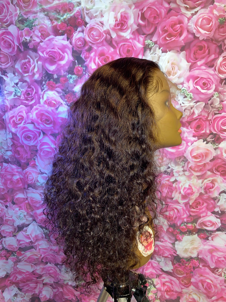 14” Brazilian Deep Wave Human Hair Lace Front Unit