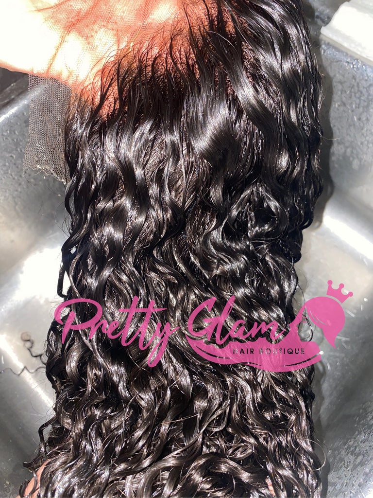 Deep Curly Human Hair HD Lace Front Wig - Main Line