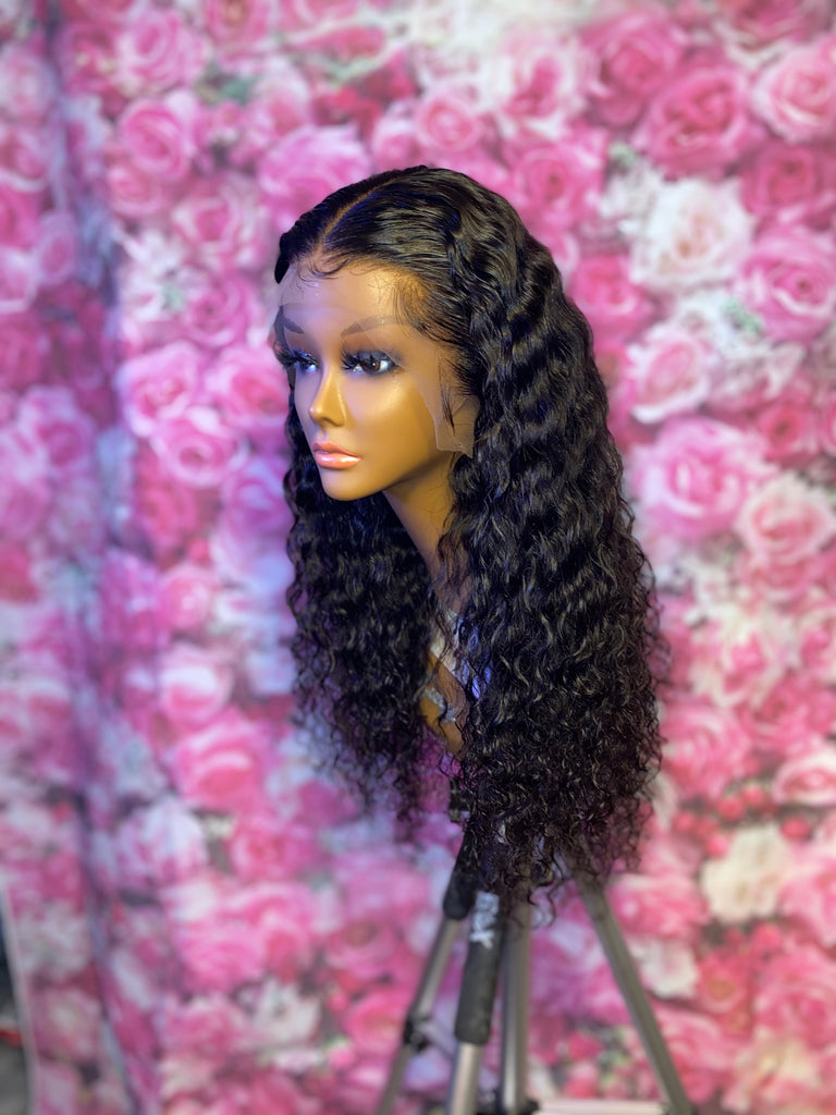 Glueless 18” Deep Body Wave Human Hair Lace Frontal Unit - Main Line