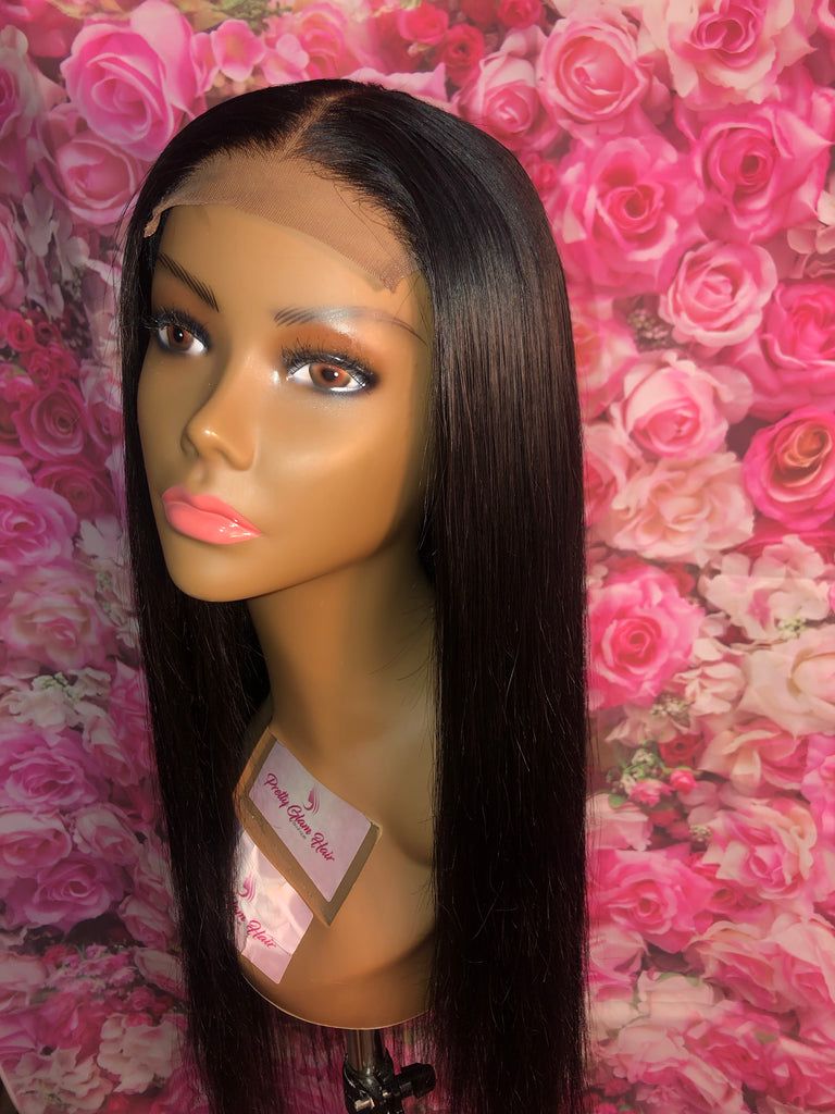 Straight Human Hair Lace Closure Wig - Main Line