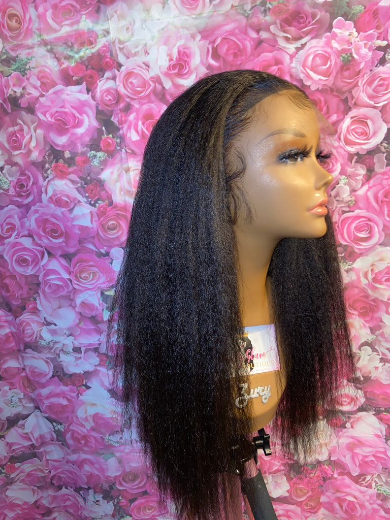 Indian Kinky Straight Human Hair HD Lace Front Wig - Luxury Line