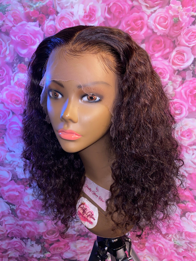 14” Brazilian Deep Wave Human Hair Lace Front Unit