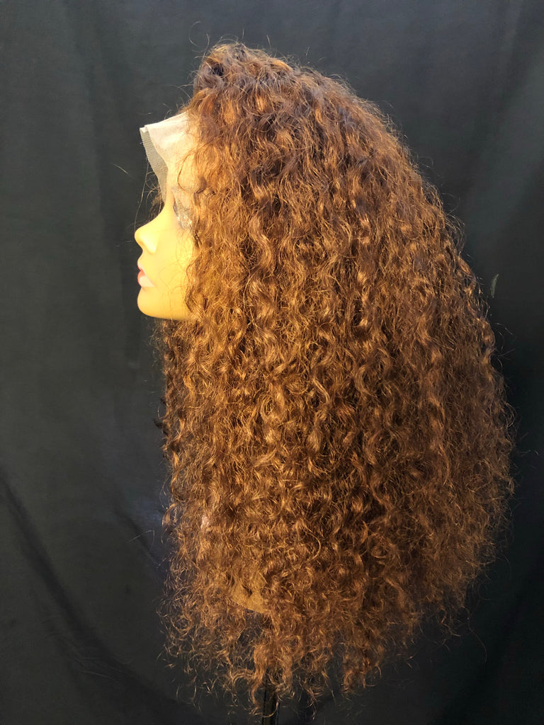 24” Brazilian Deep Wave Human Hair Lace Front Wig