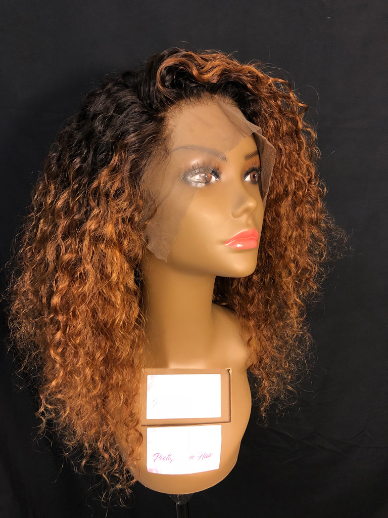 18” Deep Wave Lace Front Wig w/ Custom Color